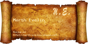 Merth Evelin névjegykártya